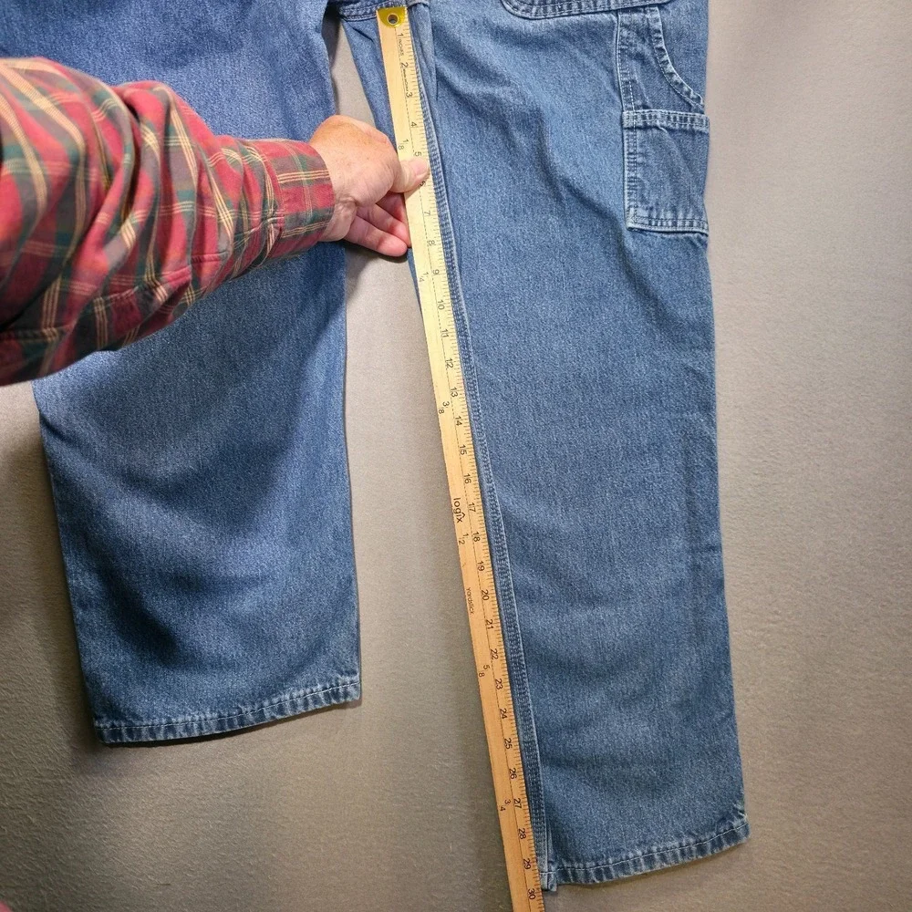 Key Men's Denim Carpenter Blue Jeans Straight Leg Size 42x30‎ Actual 41x30